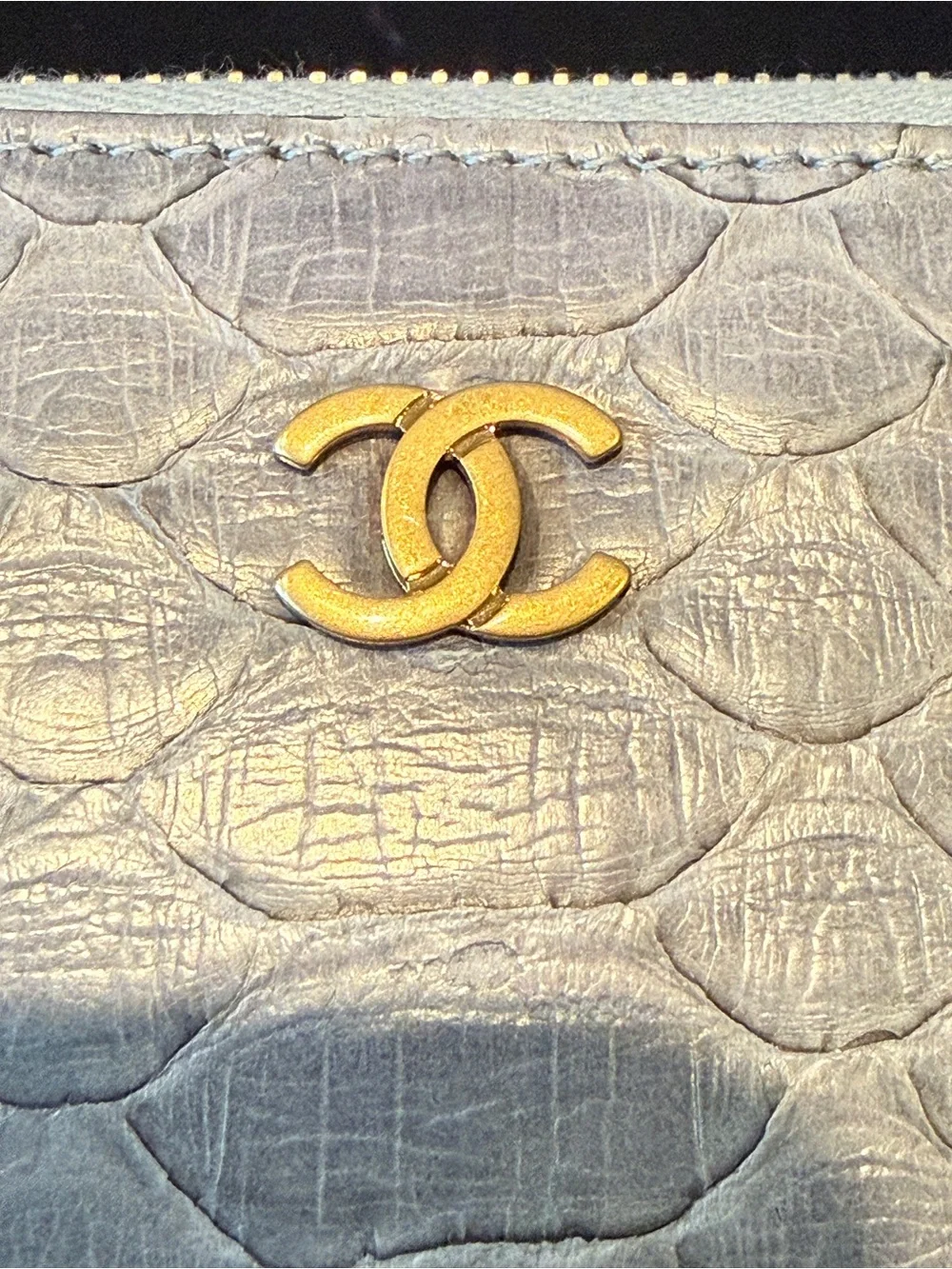 CHANEL Python Zip-Around Continental Wallet circa 2013-2014 collection